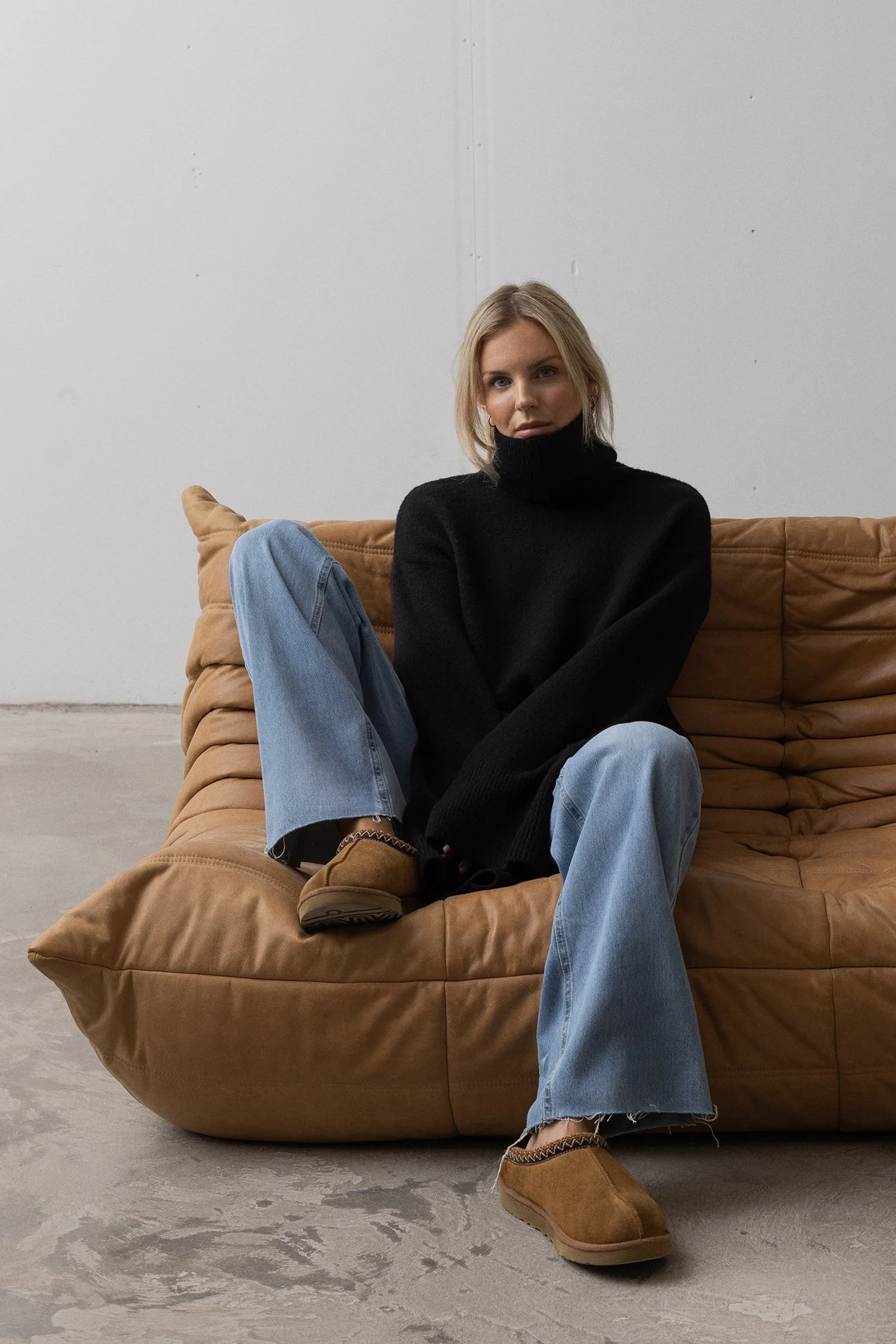 Jeans mit ungenähtem Saum