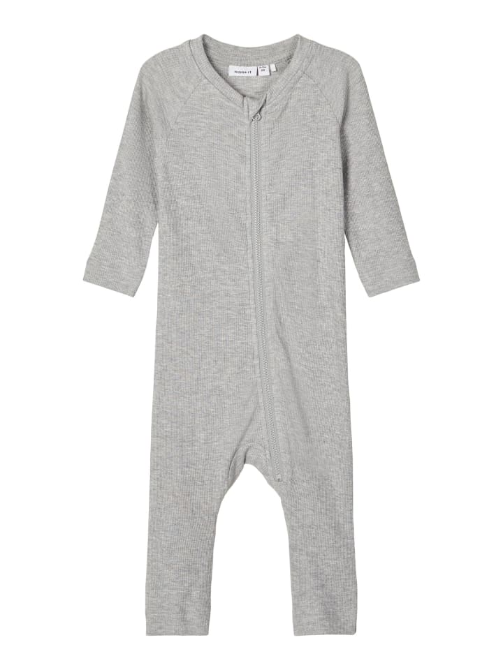 name it Jungen Strampler ohne Fuß mit Reißverschluss in Grau günstig kaufen