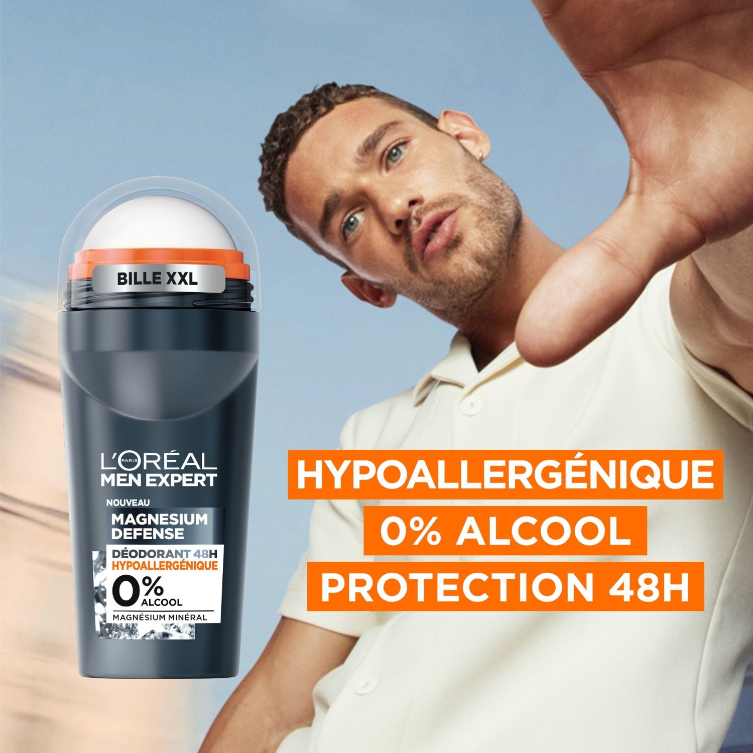 L'Oréal Paris Men Expert Magnesium Defense 48h roll-on dezodorans hipoalergenski 0%