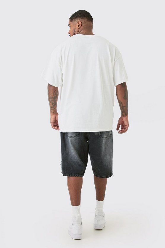 Plus Oversized Rolling Stones License T-shirt in White