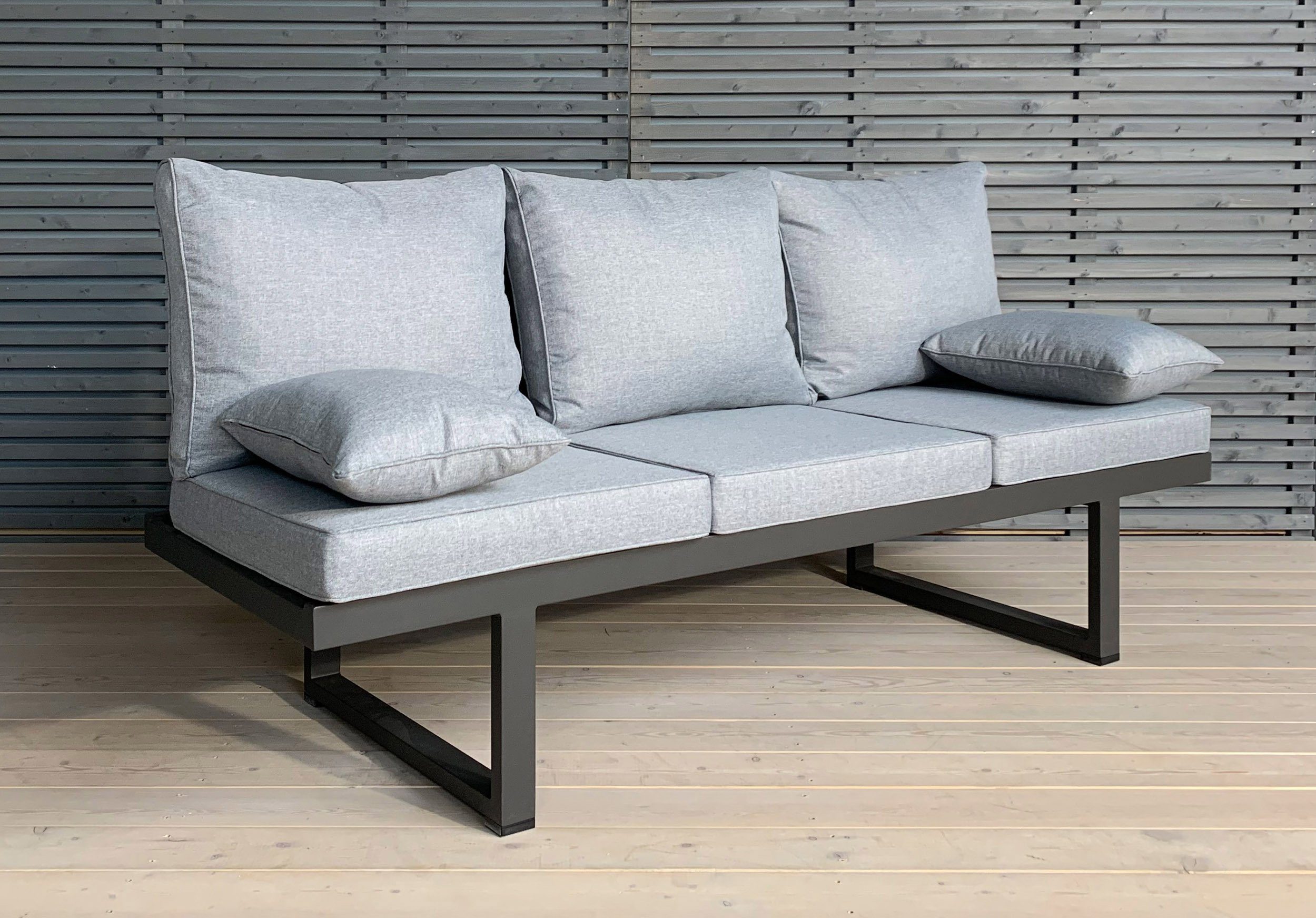 LC Garden Loungesofa LC Garden Bondino Living Multifunktionssofa 3er Sofa anthrazit