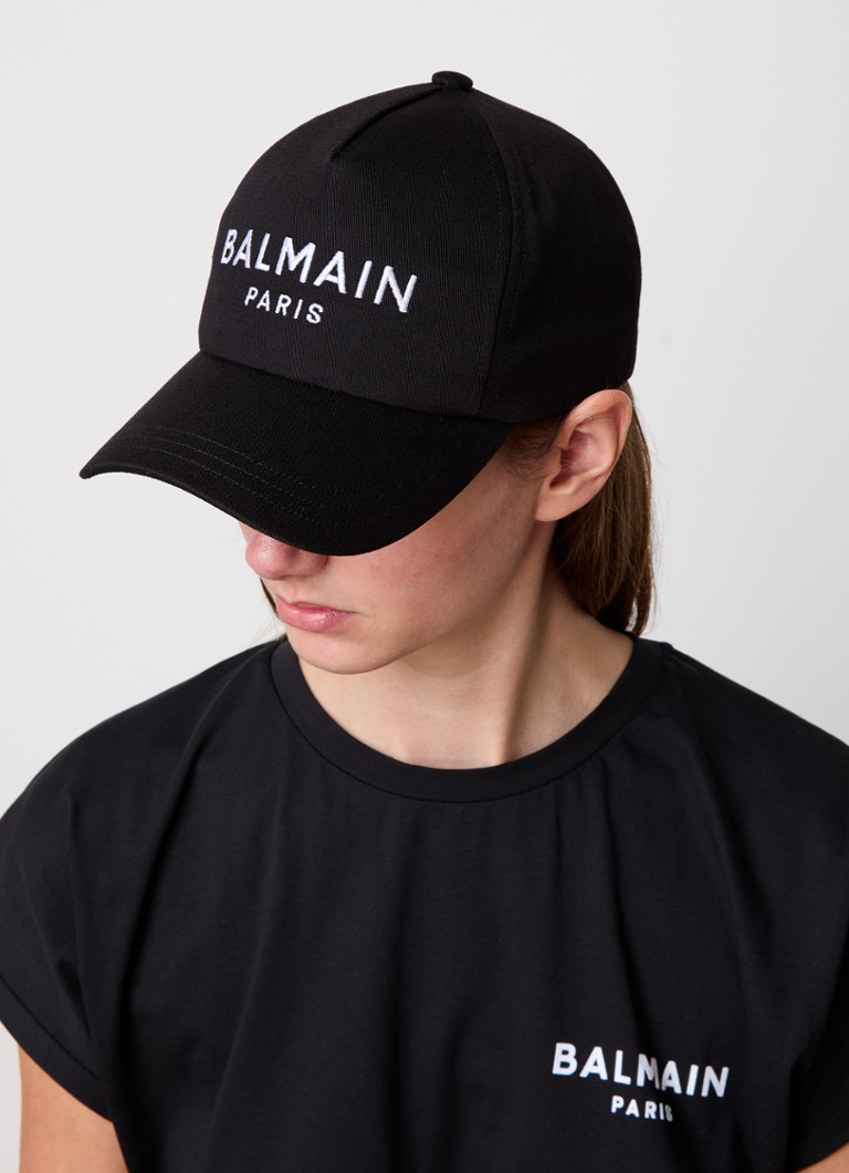 Cappellino Balmain con logo ricamato