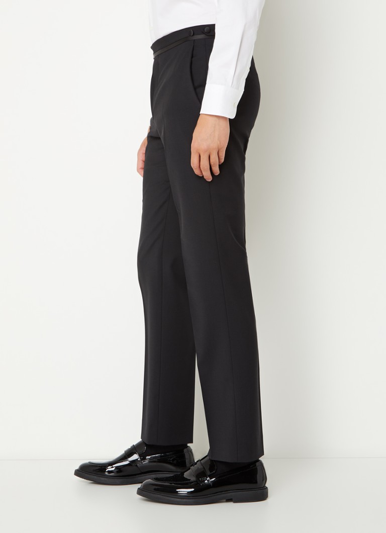 Pantaloni de poker slim fit cu buzunare cusute.