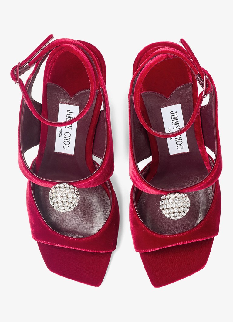 Sandale Jimmy Choo Orb 95 din catifea