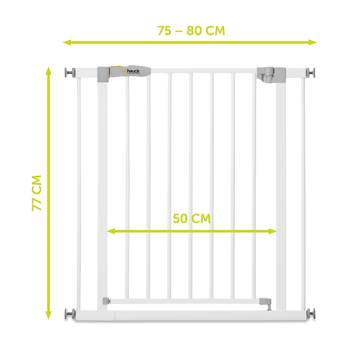 Tür-und Treppenschutzgitter Stop N Safe 2, 75 - 80cm, weiß