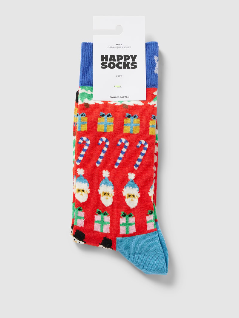 Socken mit Motiv Print Modell 'All I Want For Christmas' in rot