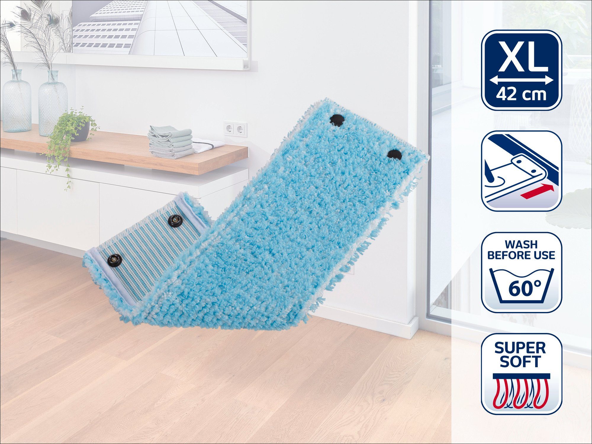 Leifheit Wischbezug CLEAN TWIST XL / Combi XL super soft 2er Wischbezug