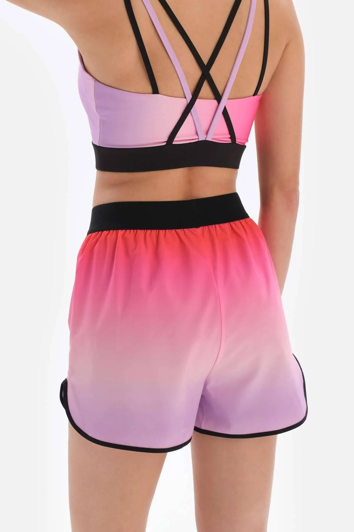 Dagi  Rosa Damen Shorts Strumpfhose Farbverlauf