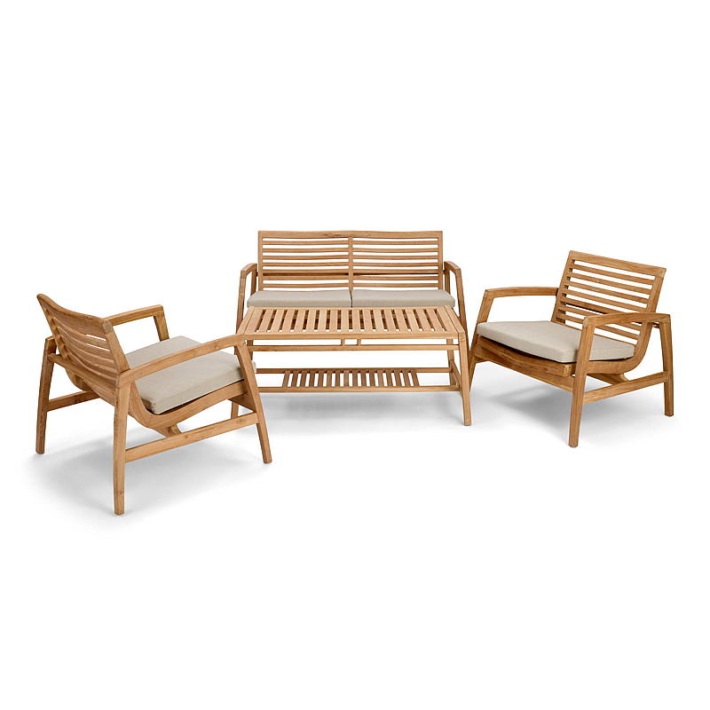 Home Sofagruppe Teak, Greve