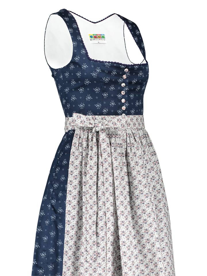 Berwin & Wolff Dirndl in Dunkelblau/ Weiß günstig kaufen