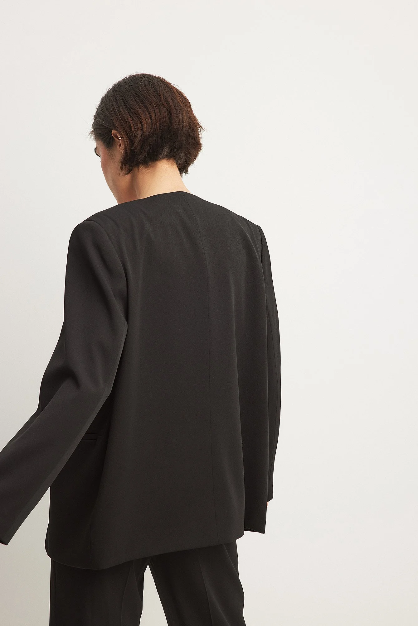 Gerader Oversize-Blazer ohne Revers