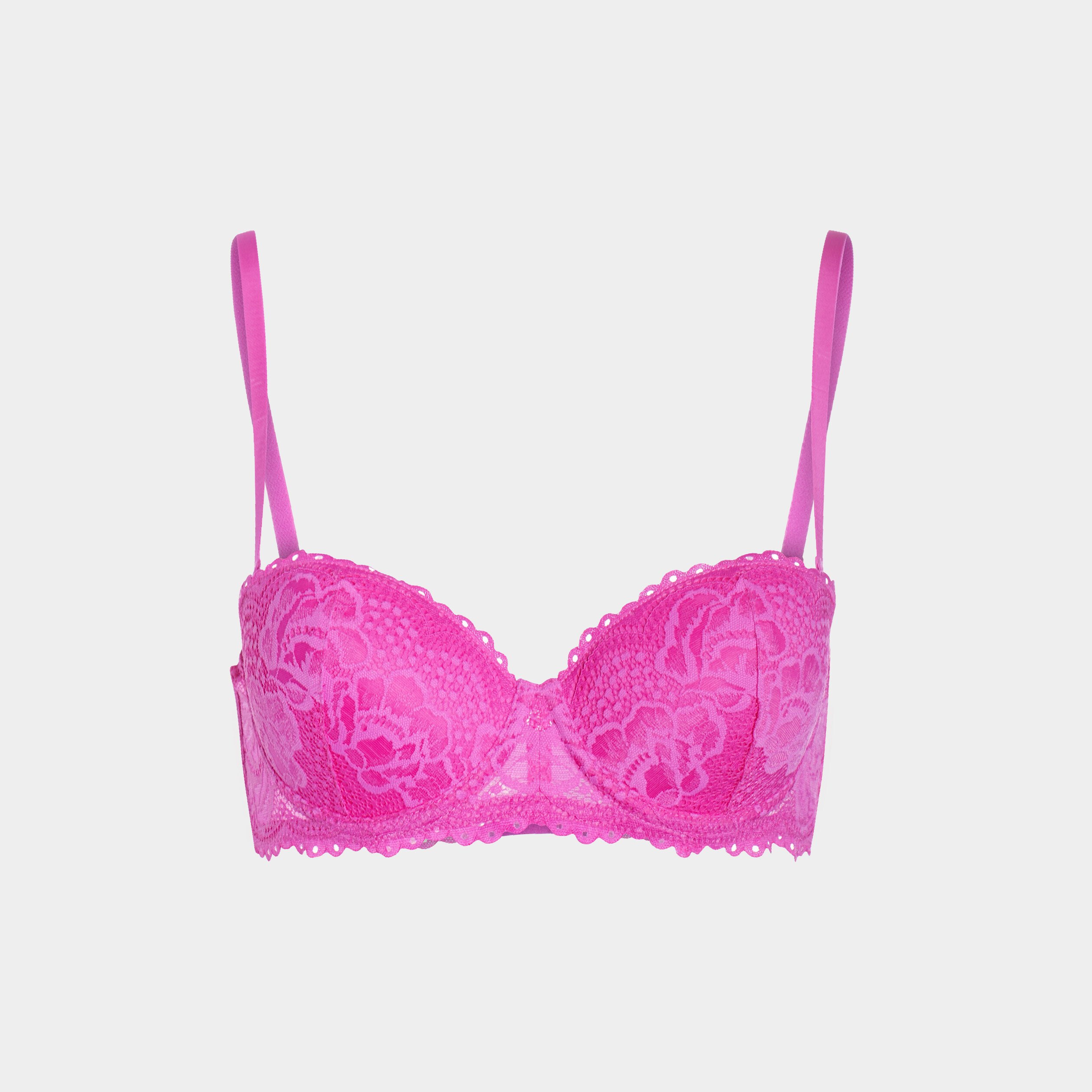 Soutien-gorge balconnet paddé rose fushia femme | La Halle