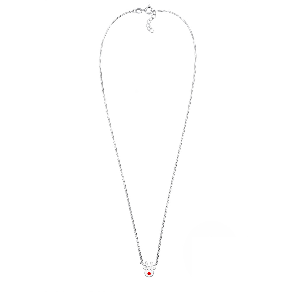 Elli Elli Collier Enfant Pendentif Renne Jouant avec des Cristaux en Argent Sterling 9 collier