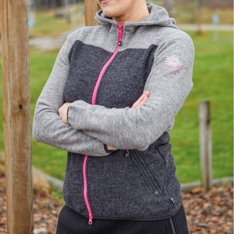 Ivanhoe Zoya Hood Grey Wolle Damen Jacke
