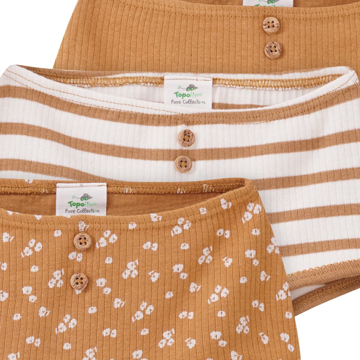 3 Mädchen Pantys mit Rippstruktur