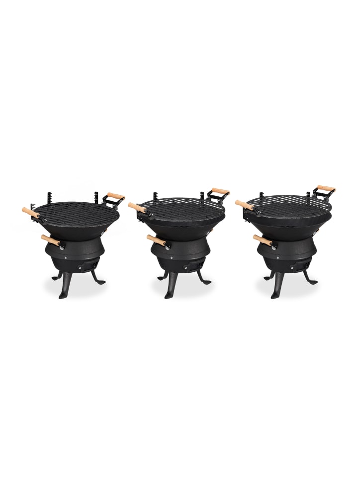 relaxdays Grillfass in Schwarz günstig kaufen onesize