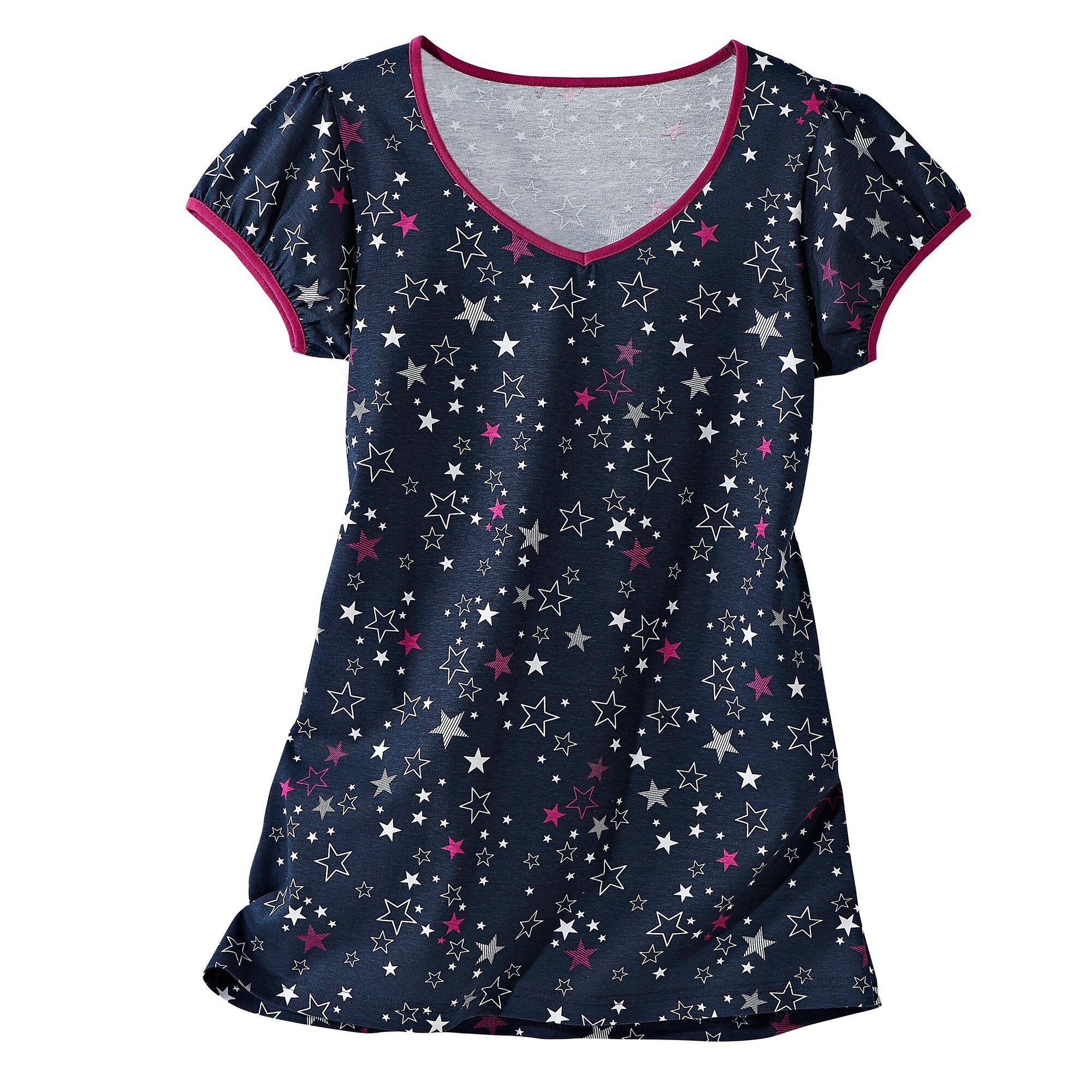 Tee-shirt manches courtes imprimé étoiles