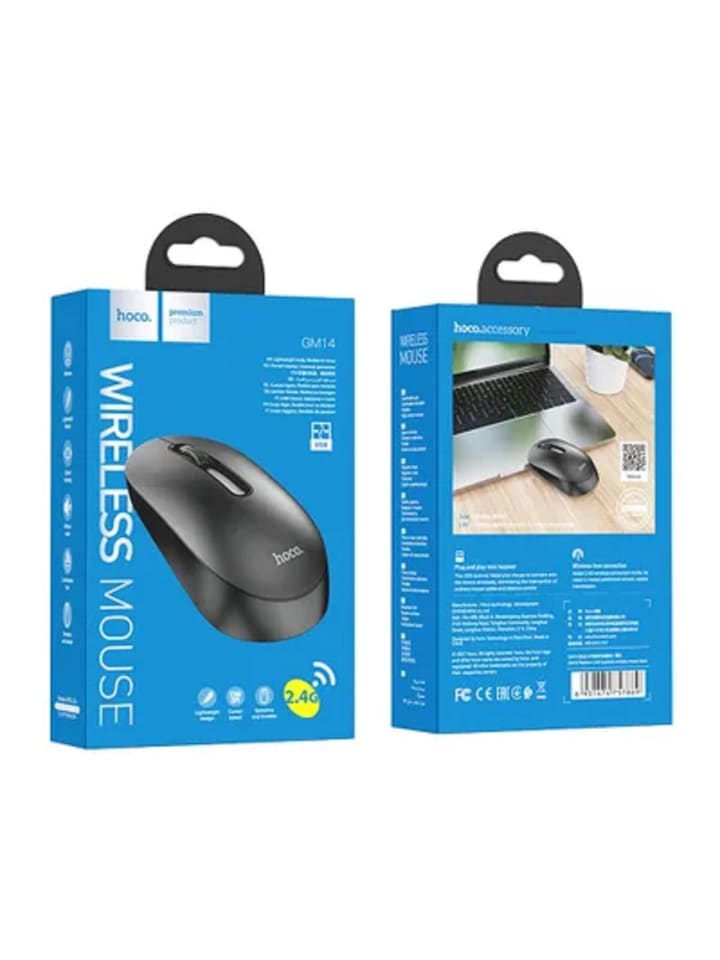 HOCO HOCO Funkmaus / Computermaus Platinium 2.4G GM14 schwarz in Schwarz günstig kaufen onesize