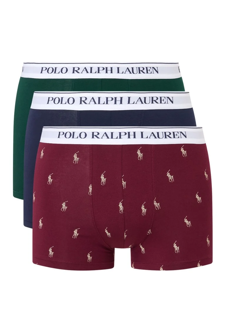 Boxerky Ralph Lauren s logom v páse, balenie 3 kusov