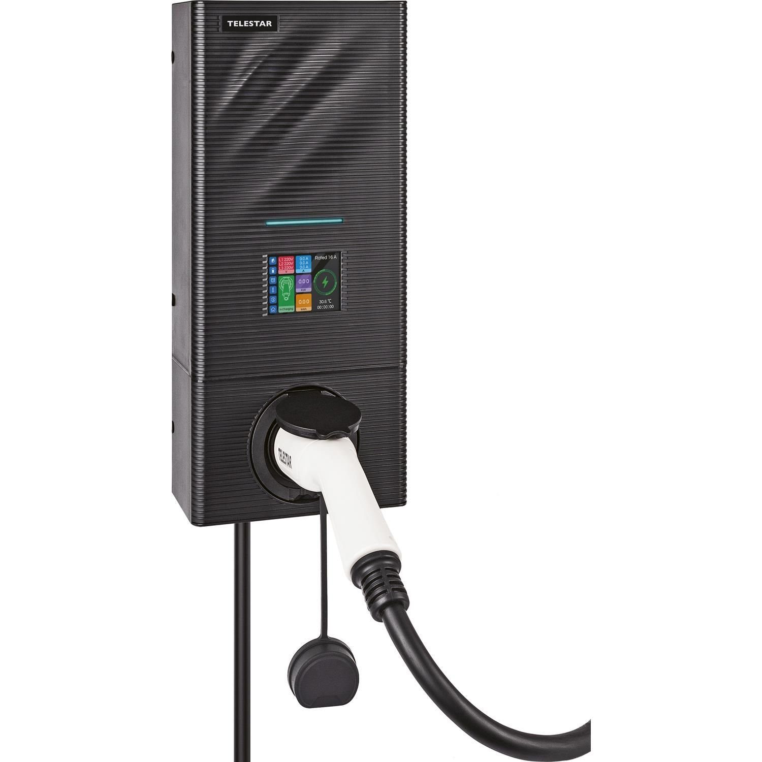 TELESTAR Elektroauto-Ladestation EC 311 S Wallbox (Typ 2, 11 kW, KfW förderfähig, Smart), 3, Freischaltung der Ladevorgänge über Touchscreen Smartphone App