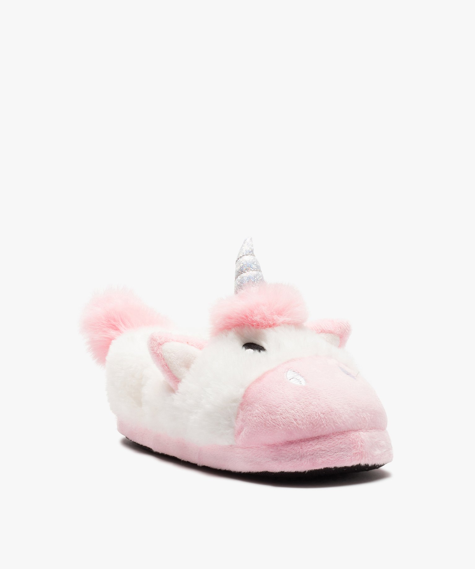 Chaussons fille en volume licorne blanc | GEMO
