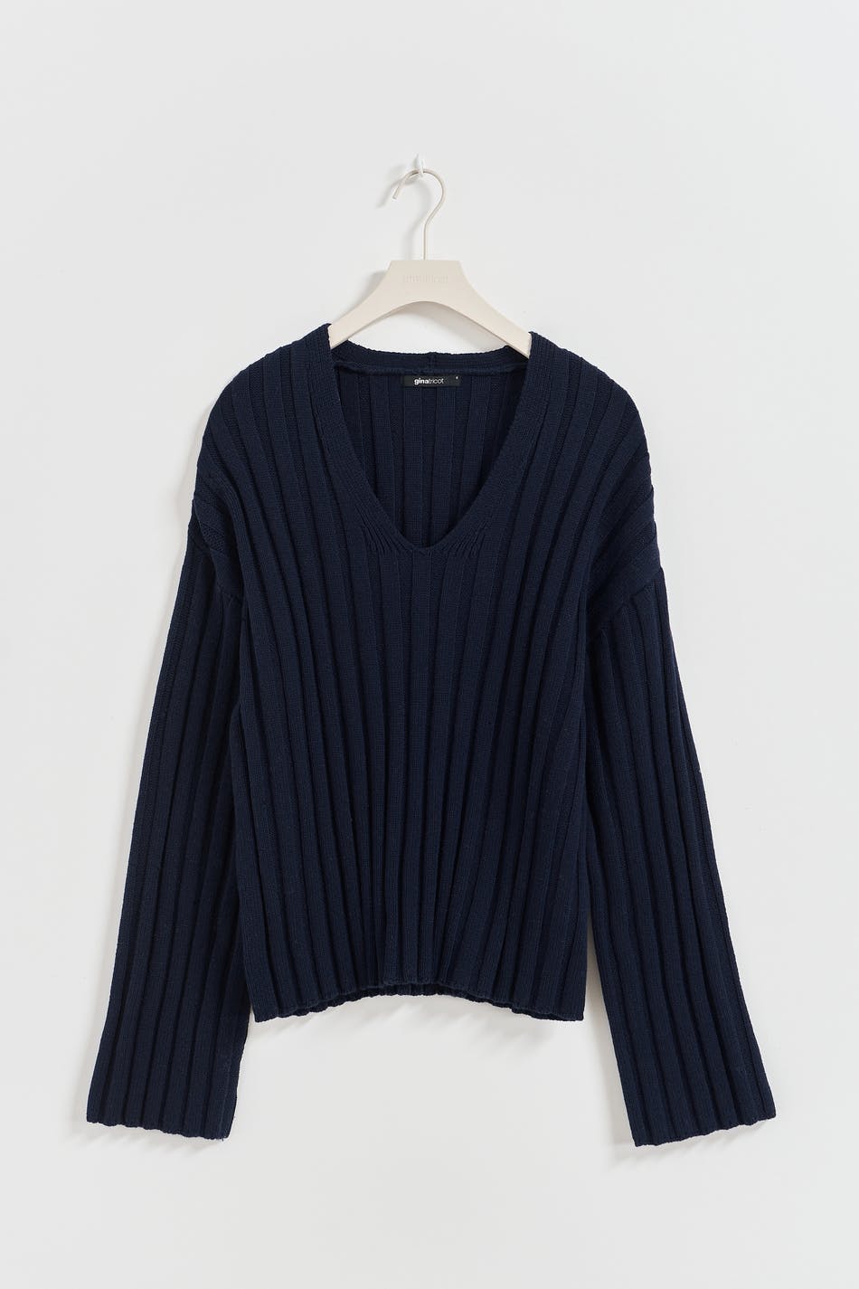 V-neck knitted sweater