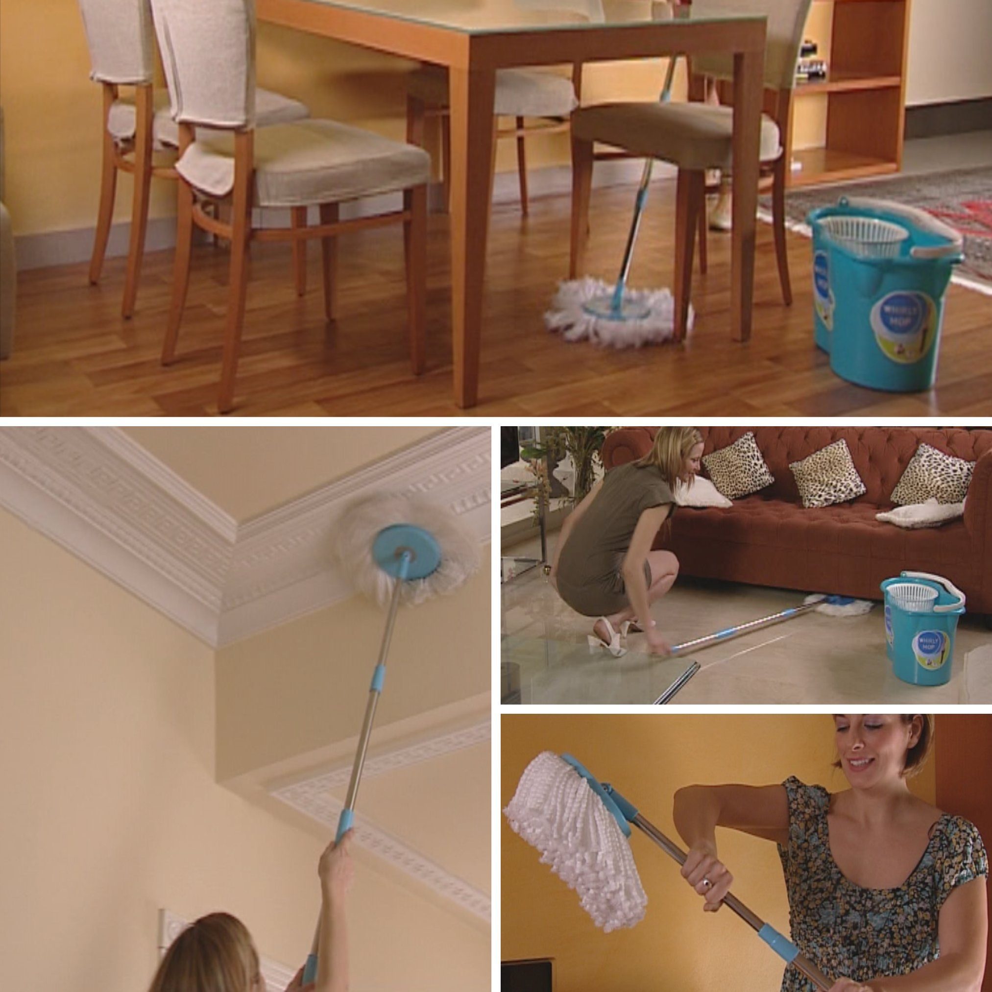 Best Direct® Wischmopp Whirly Mop, beutellos, Komplett Set mit Eimer und Pedal zum Auswringen, Bodenwischer