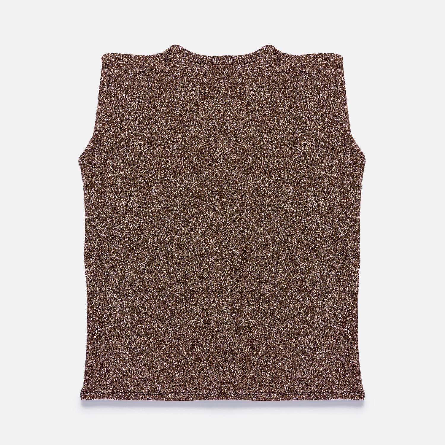 Top TEXTO lurex cuivré avec épaulettes
