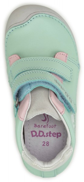 DD Step ~ Leder MidCut Klettschuh ~ UV Mint Rainbow