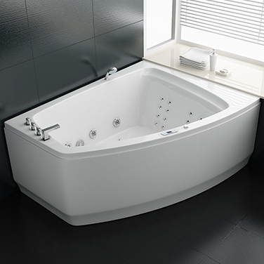 PureHaven Whirlpool 180x140 cm Reinigungsprogramm & Lichttherapie modernes Design Wasserfall 12 Hydrojets Bluetooth-fähiges Soundsystem