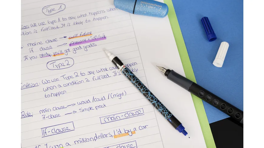 EBERHARD FABER Tintenlöscher neon blau/schwarz 2er neon blau nschwarz