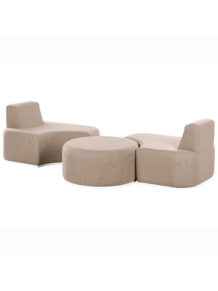 Beliani 3-tlg Lounge Set FABRO in Beige günstig kaufen onesize