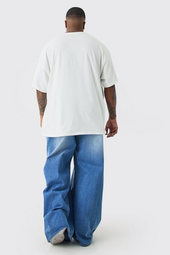 Plus extrem lockere Jeans mit Applikation