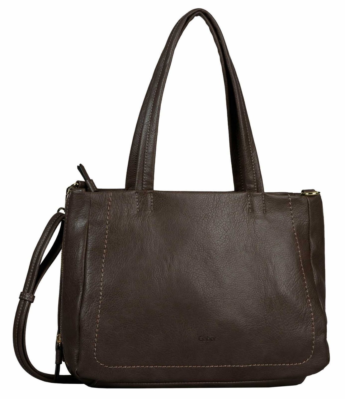 GABOR Handtaschen taupe KARA, Zip shopper M, dark taupe