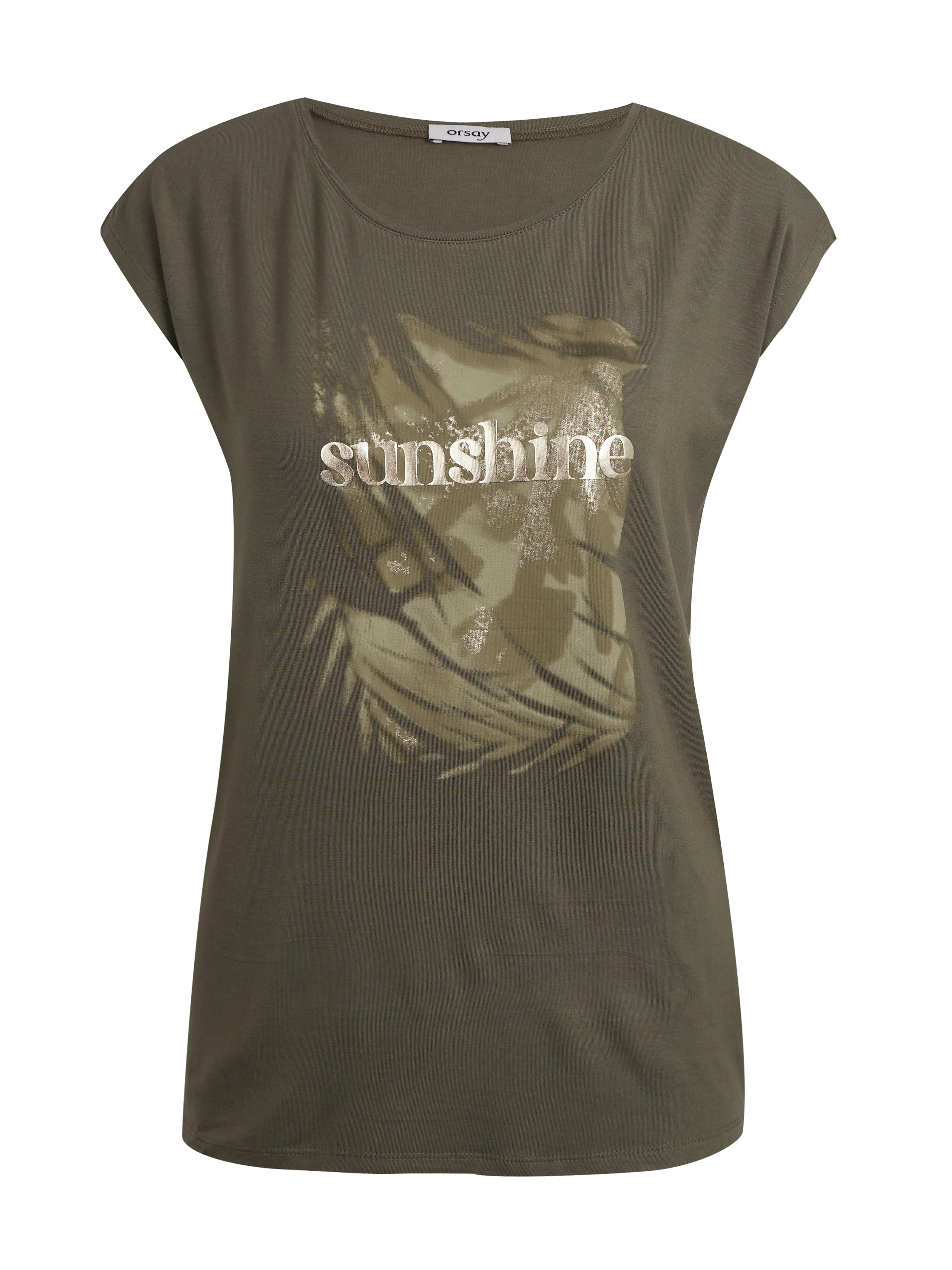 Khakifarbenes Damen-Basic-Shirt ORSAY