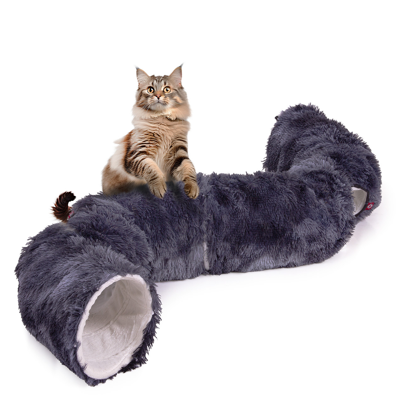 Canadian Cat Company Katzentunnel Canadian Cat Company Katzentunnel OTIS - Donut-Tunnel inkl. Liegekissen | grau | ca. 80 x 80 x 26 cm dunkelgrau