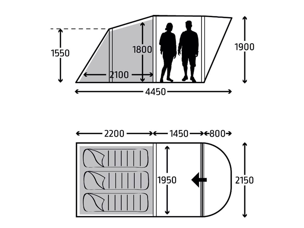 Kampa Brean 3 Air Tunnelzelt