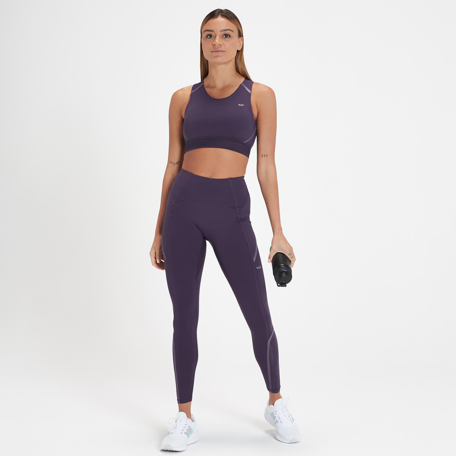 Brassière de sport réfléchissante MP Velocity pour femmes – Prune