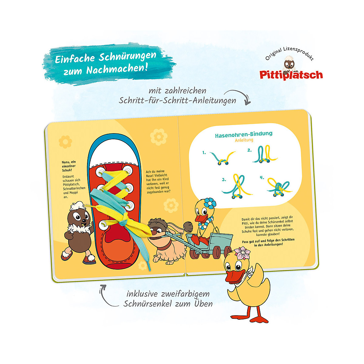 Trötsch Unser Sandmännchen Das Schnürsenkelbuch Pittiplatsch Schuhe binden leicht gemacht
