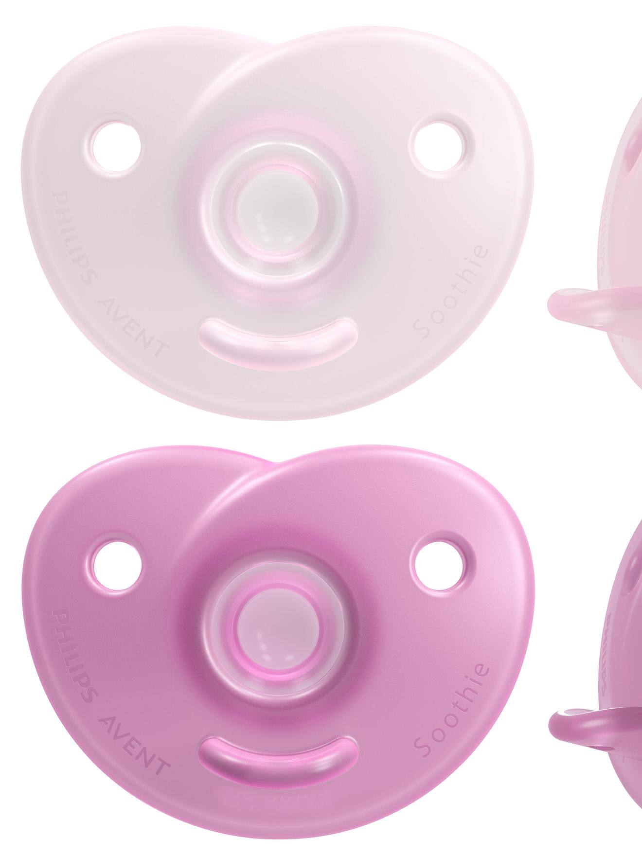 Lot de 2 sucettes nouveau-né Philips AVENT Soothie Cœur bleu clair + bleu