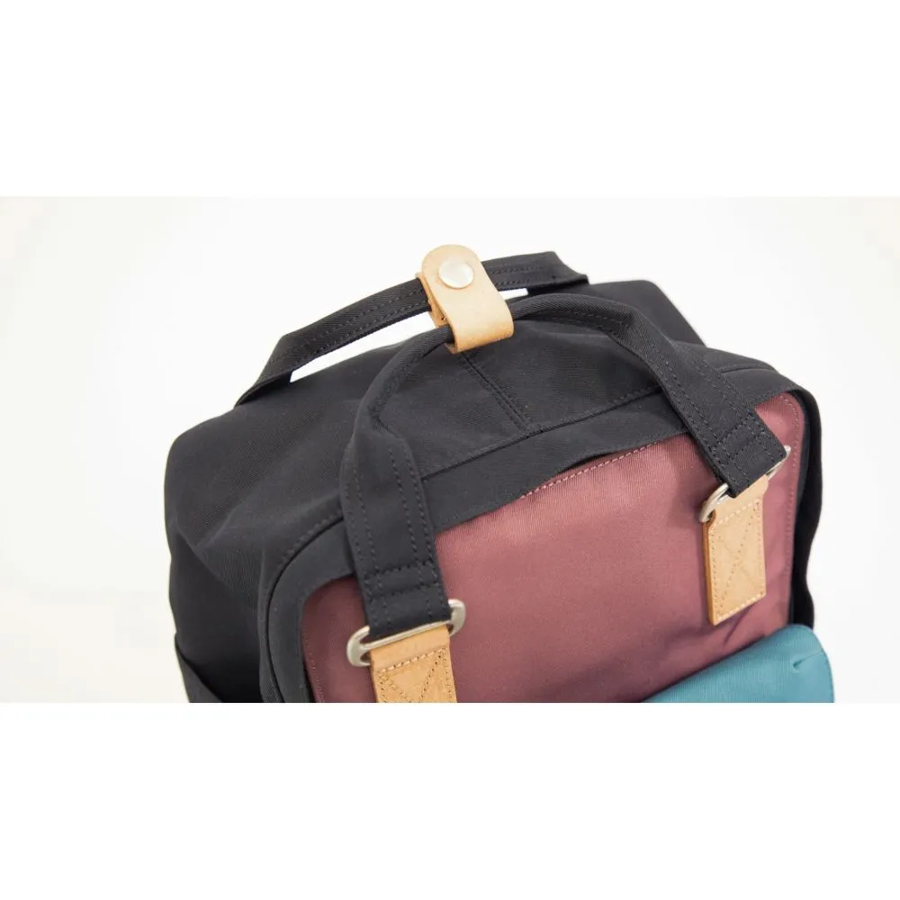 Doughnut Macaroon Reborn Backpack - plum x denim