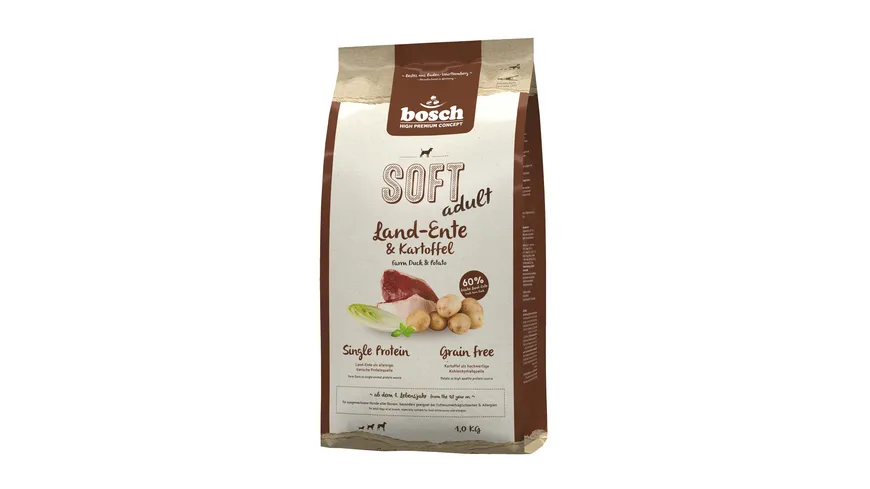bosch Dog Hundetrockenfutter HPC Soft Land-Ente & Kartoffel 1kg 1 kg