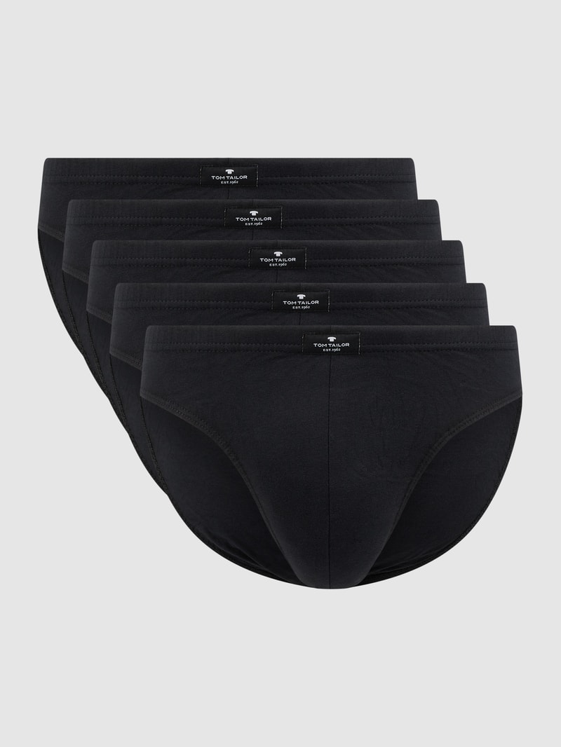 Slip aus Baumwolle im 5er-Pack in schwarz