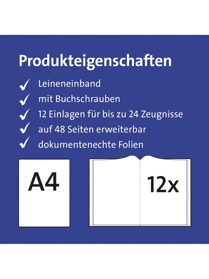 ROTH Zeugnismappe Spectrum mit Buchschrauben blue in Blau günstig kaufen onesize