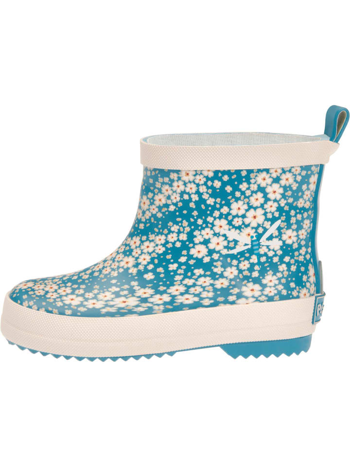Playshoes Gummistiefel Halbschaft Blumen in petrol günstig kaufen