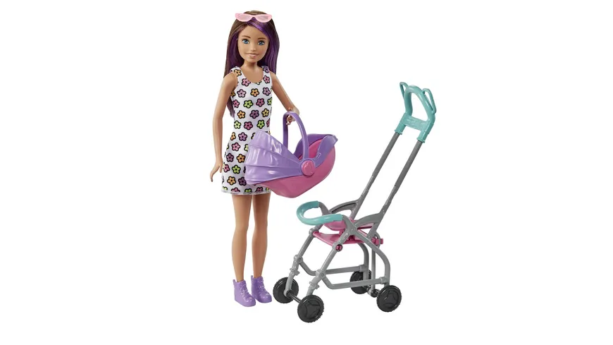 Barbie „Skipper Babysitters Inc.“-Puppe und Kinderwagen-Spielset, für Kinder ab 3 Jahren