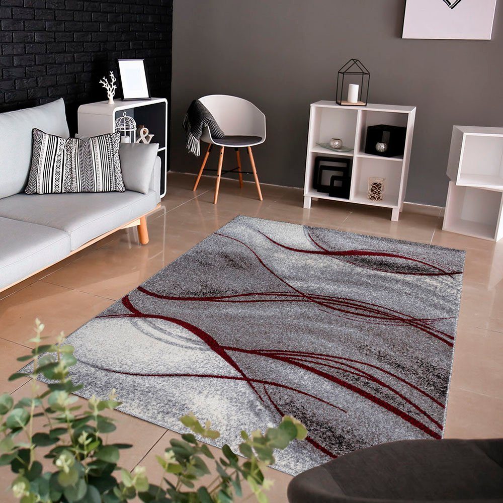 Teppich Tritom, Home affaire, rechteckig, Höhe: 9 mm, mit besonders weichem Flor, Kurzflor, modernes Wellen Muster