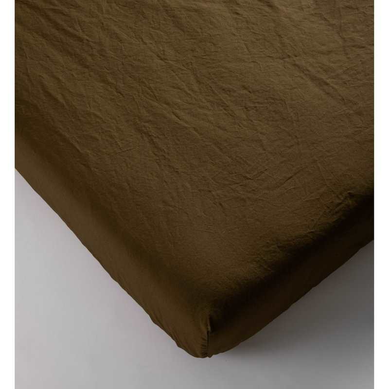 Drap-housse en Percale de Coton Bio lavé 1 personne