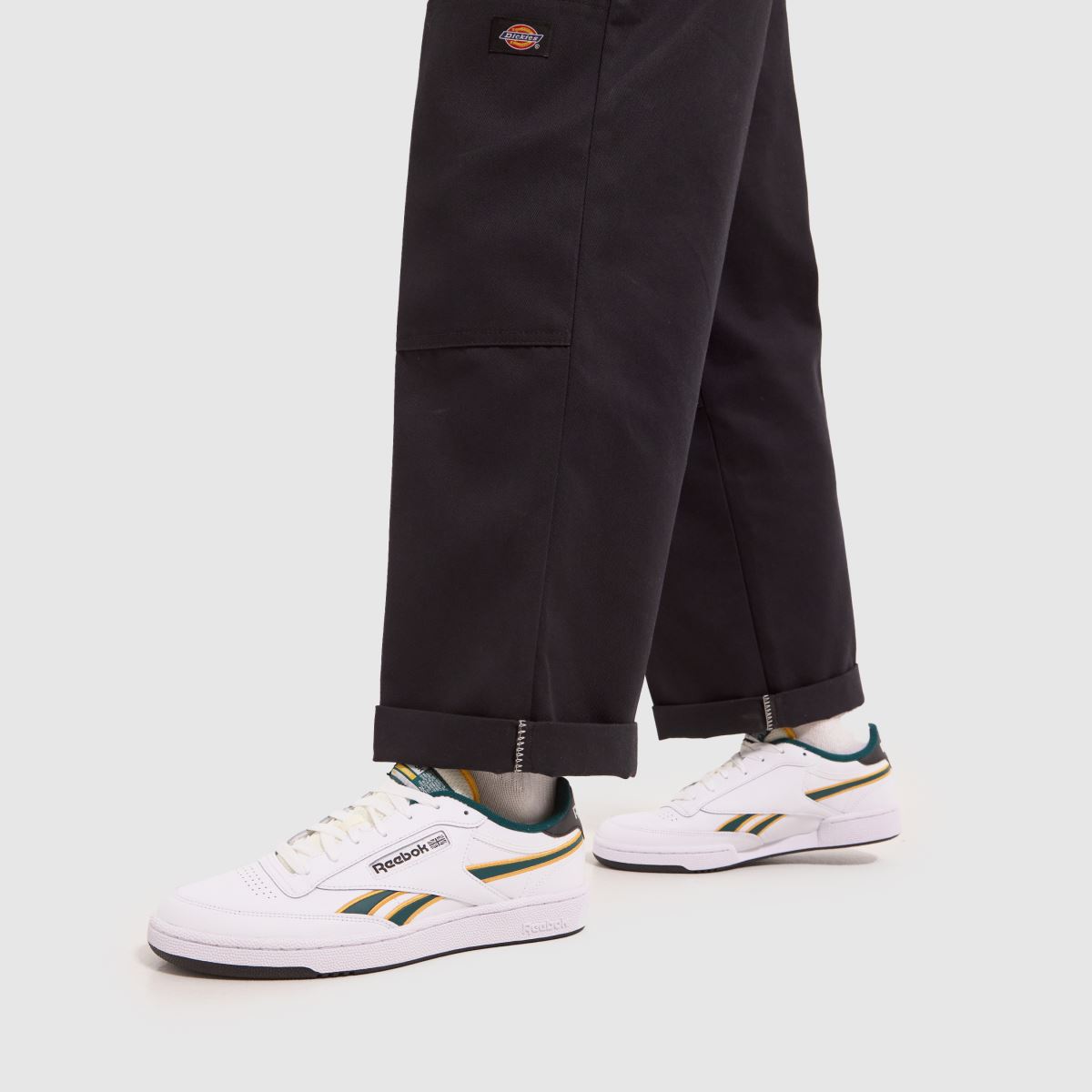 Reebok Club C Revenge – Vita och gula träningsskor