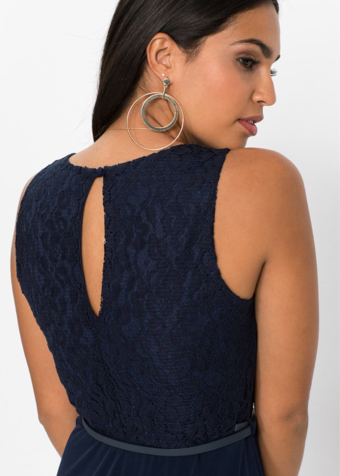 Abend-Maxikleid mit Gürtel (2-tlg.Set)